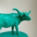 Beautiful Aqua Green Cow Cookie Jar named Louise