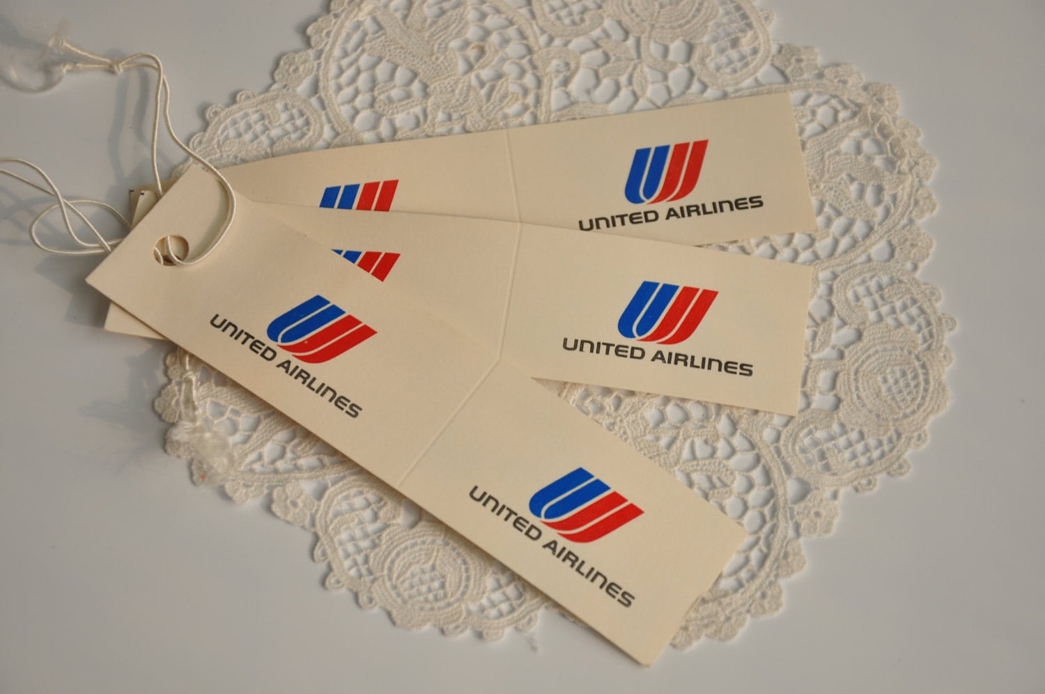 vintage united airlines luggage tags unused ephemera scrapbook