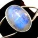 925 Sterling Silver Cuff Bracelet studded with fine quality Blue Flashy Rainbow Moonstone Oval Shape Cabochon