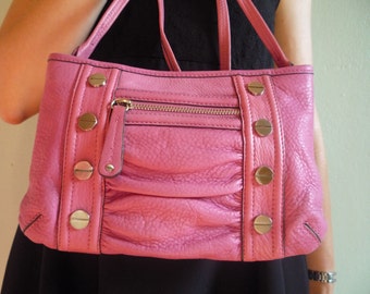 pink and brown bag