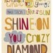 shine on you crazy diamond. 11 x 14 art print. ready to frame