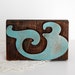 Aqua Letterpress Ampersand