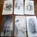 French Vintage Holy Prayer Communion Cards Religious 1940s Paper Documents x 6 HC3 FREE SHIPPING