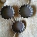 French Chocolate Molds set of 3 Vintage Tins For Petit Fours Miniature Flower Shaped
