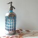 Antique BLUE old Seltzer BOTTLE .