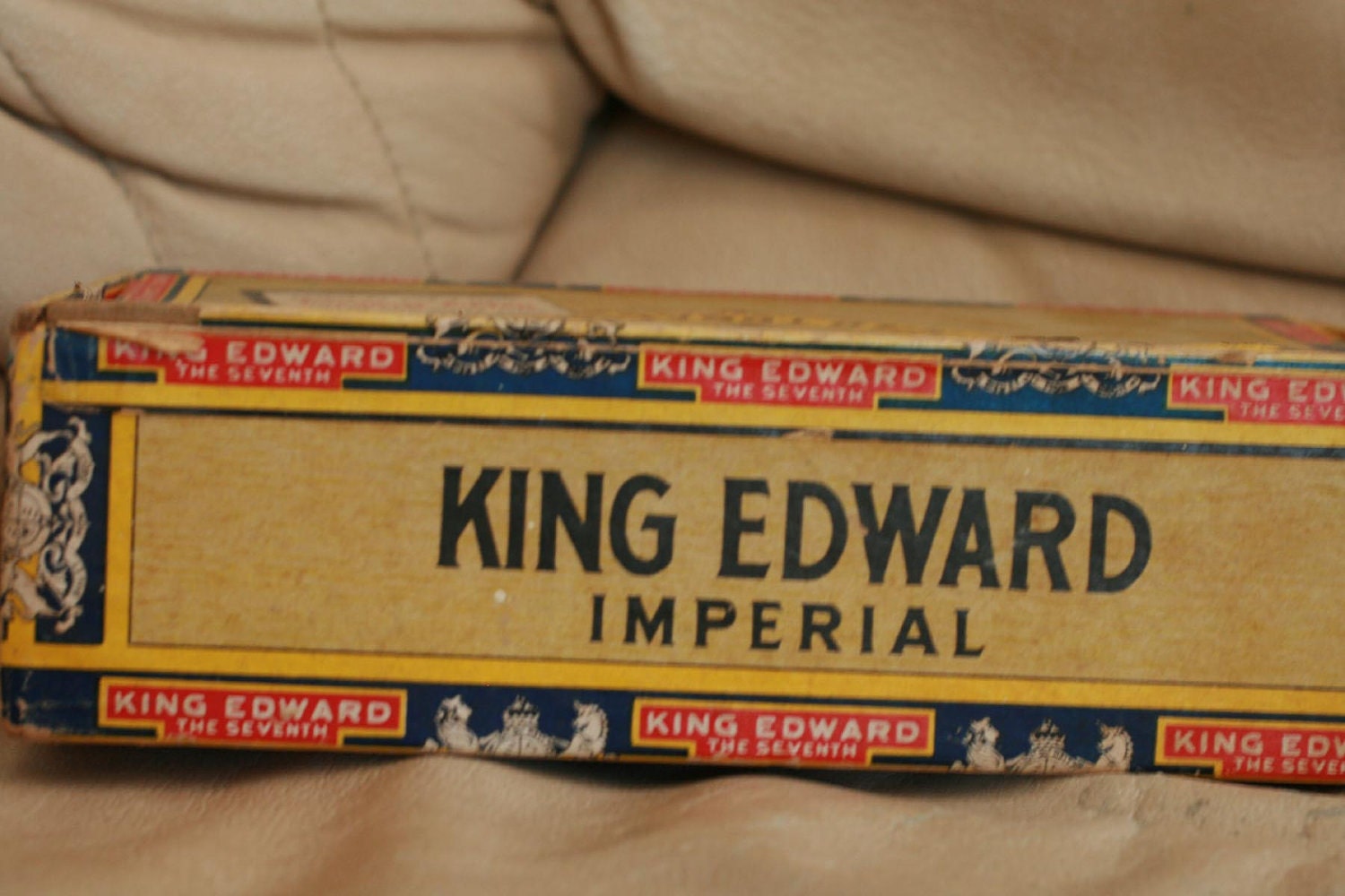 King Edward Cigar Box Vintage Cigar Box 1950 Era Vintage