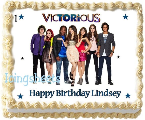 Items similar to Victorious Victoria Justice photo edible image cake ...