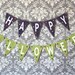 Happy Halloween Burlap Banner READY TO SHIP / Halloween Photography Prop