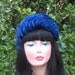 1950s Royal Blue Feathered Headband