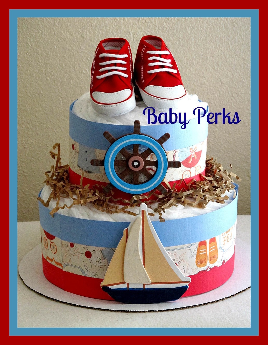 for cakes ideas baby shower diaper Cake SALE Diaper Nautical