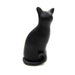 Little black sitting cat sculpture decoration hand made OOAK