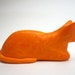 RESERVED for Katarina - Little yellow orange cat sculpture tabby decoration hand made OOAK