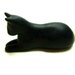 Little black sleeping cat sculpture decoration hand made OOAK