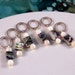 Sock Stitch Markers Shell-like with White