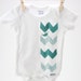 Chevron Narwhal Onesie - Gender Neutral Baby in Teal