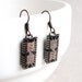 Upcycled geekery earrings with copper chips ready to ship