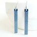 Circuit board geekery earrings Blue with dots - recycled computer eb883 ready to ship