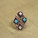 Abstract Native American Turquoise Ring Size 6