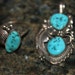 Native American Turquoise & Sterling Pendant and Ring Set