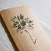 moleskine journal. botanical original print wildflower daisy. kraft paper. gift for nature lover and writer. for man or woman unisex