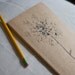 moleskine journal. botanical original print queen annes lace. kraft paper. gift for nature lover and writer. for man or woman unisex