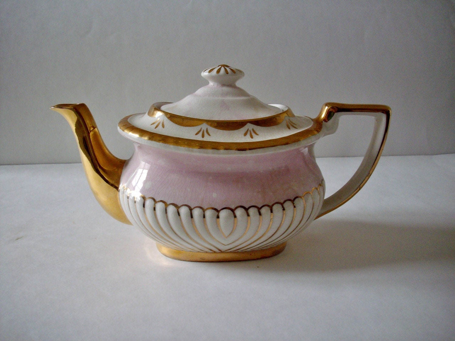 Vintage Teapot Gibsons Staffordshire England Pink