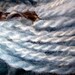Border Leicester handspun yarn - Winter Sky - 102 yds bulky 2 ply - hand dyed soft blue