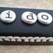 Ring Bearer Box, Pillow Alternative, Wedding Party, "I Do" Typewriter Keys by Green Orchid Design Studio