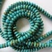 Genuine Turquoise Bead Rondelle Natural Blue Green 15 Beads