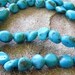 Small Nugget Turquoise Bead Genuine Blue 8" Strand Natural