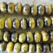 Large Hole Bead Faceted Tiger Eye Rondelle 12MM Gemstone 12 Beads