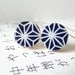 Stars Night Ear Studs Japanese Chiyogami Paper