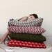 Pillow - Little Trees, large soft knitted pillow - ecru, brown 24x24, includes insert