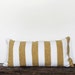 Striped Pillow, soft knitted pillow, lumbar - yellow and white stripes 12x24, includes insert