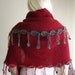Autumn Leaves / Crochet Shawl / Triangle Shawl / SOFT Shawl / PUFFY Shawl / COZY Shawl / Framed Shawl / Leaves / Flower Fringes