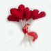 Red hearts bouquet - mother's day