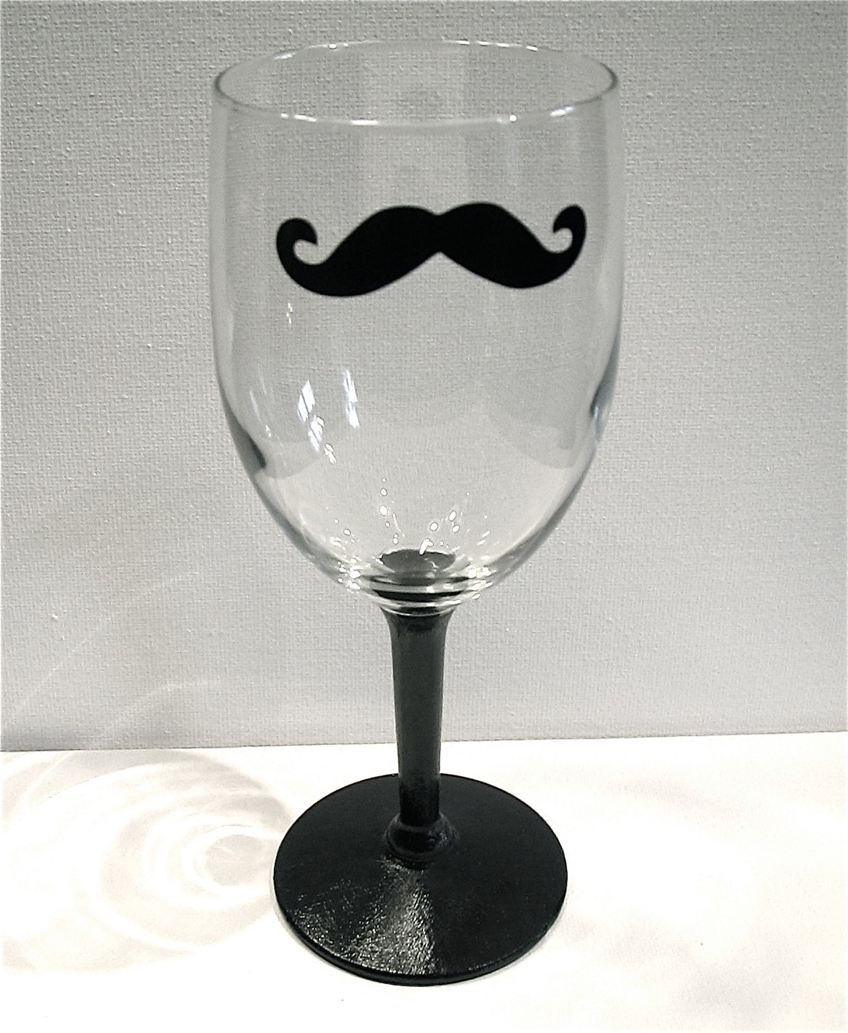 Fun Wine glass/glasses Mustache Disguise by WordsofWisdomNH