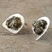 sterling silver and raw pyrite earrings