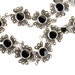 Vintage Sterling Silver Marcasite Onyx Necklace Signed