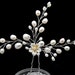 Freshwater Pearl & Ivory Porcelain Flower Hair Pins