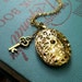 Locket Necklace with key charm