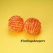 6 - 18 mm Orange Beaded Bead 18b002-1