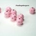 10 mm Pink Beads With Silver Dots pa70-1