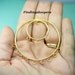 4 - 55 x 53 mm Two Tear Hoop Earring Connectors ew032