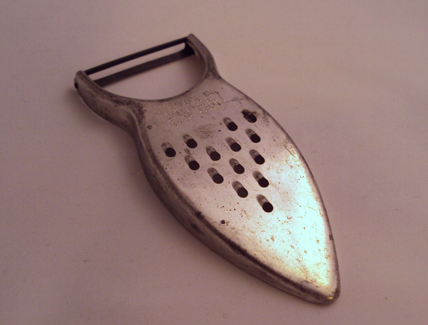 Vintage M.E. Heuck Co Vegetable Peeler Grater by maxhappyfeet