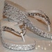 Rhinestone Bling Flip Flop Wedge Sandals Bridal Wedding