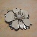 Vintage Sarah Coventry White and Silver Enamel Flower Brooch