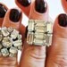 VINTAGE CLEAR RHINESTONE rings