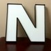 Vintage Store Sign Letter N