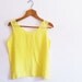 Vintage Silk sleeveless blouse, Yellow size L